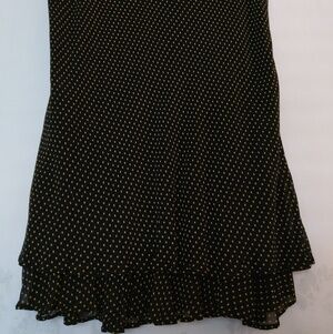 Style & Co black & yellow polka dot skirt